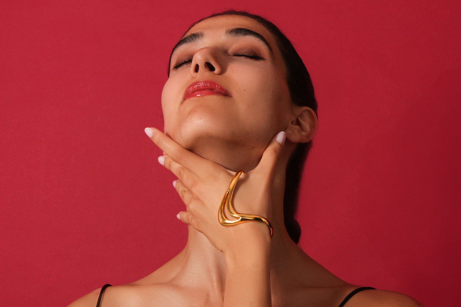 Palm Gold Wrist Cuff